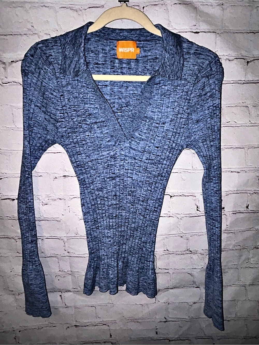 WISPR Skinny Rib Polo Sweater size S
